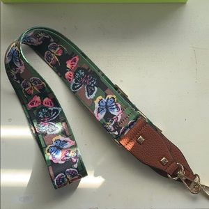 Butterfly brown guitar bag strap